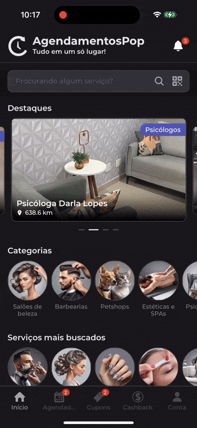 Dark theme animation